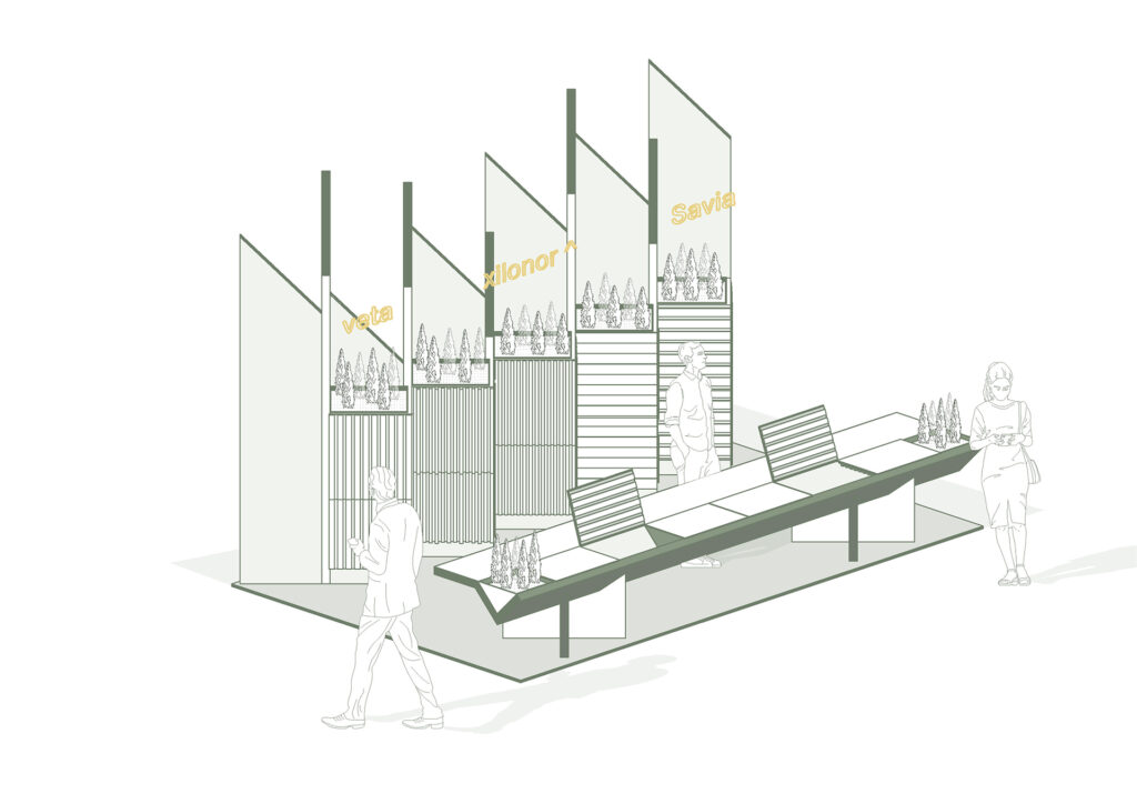 Isometría expositor Artesa 4.0. ©Molarquitectura